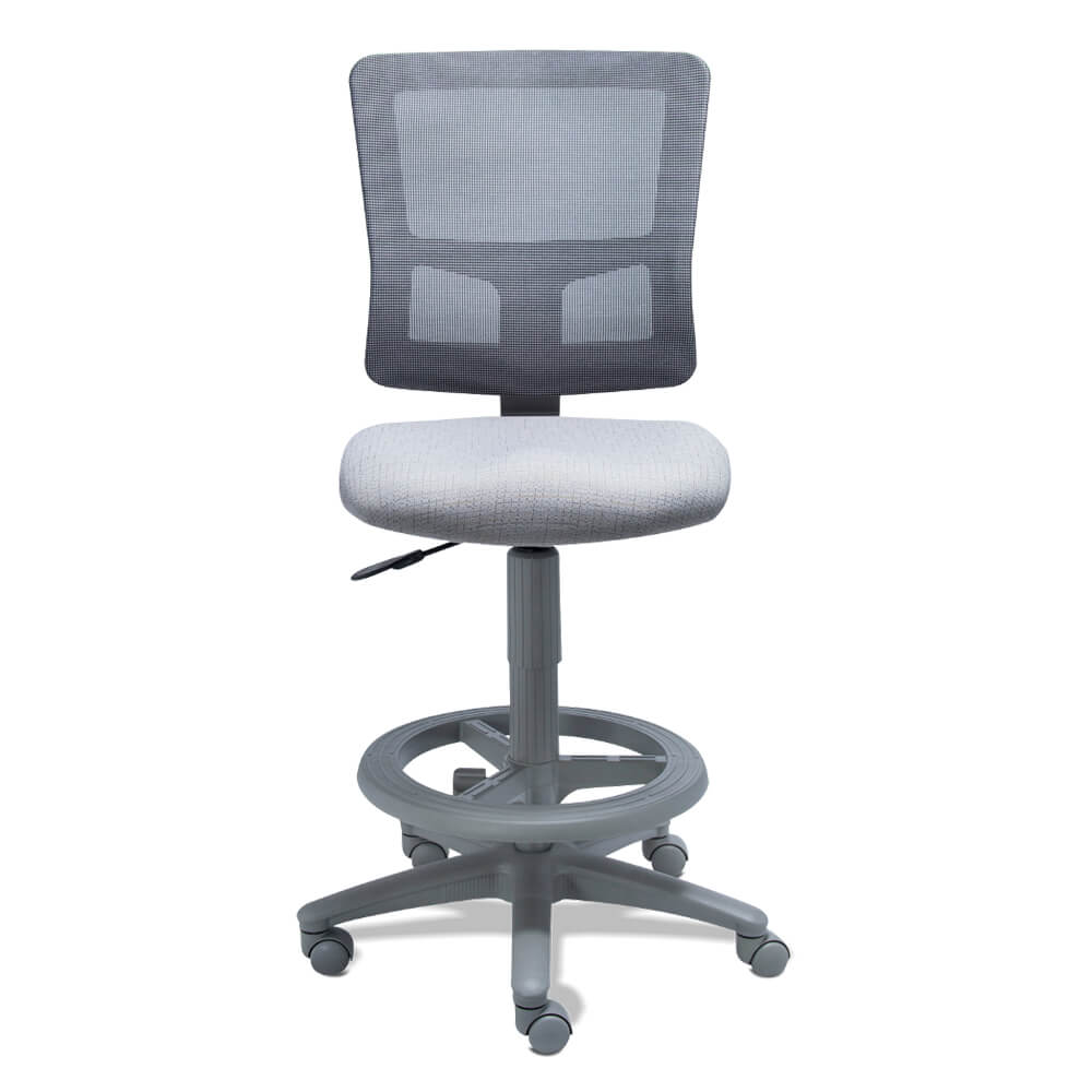 Requiez Silla Operativa Quadra Version Banco Alto RS-680/45GR Base Estrella Nylon - RS-680/45GR - Requiez - NOGAL BEAT - Silla para oficina