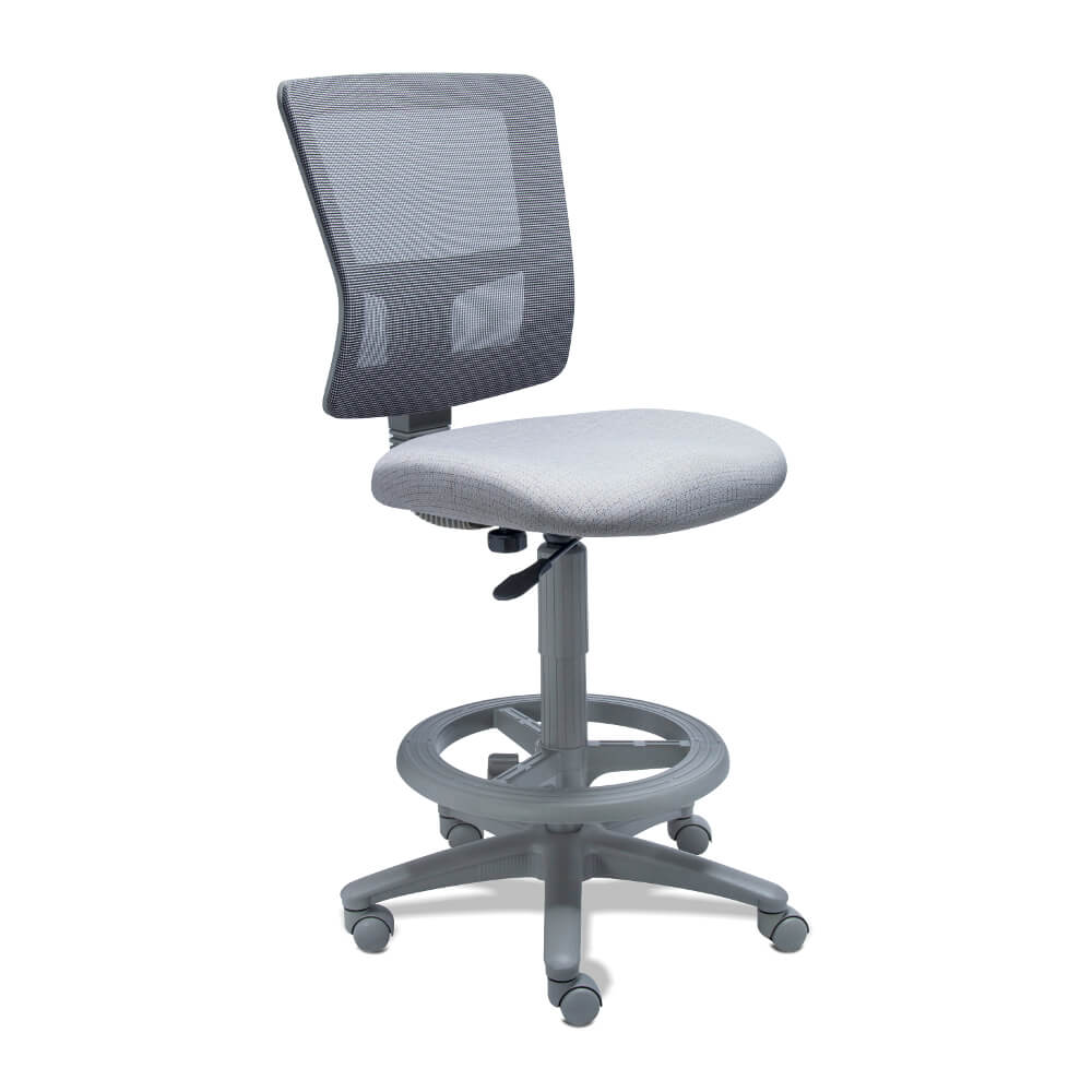 Requiez Silla Operativa Quadra Version Banco Alto RS-680/45GR Base Estrella Nylon - RS-680/45GR - Requiez - NOGAL BEAT - Silla para oficina