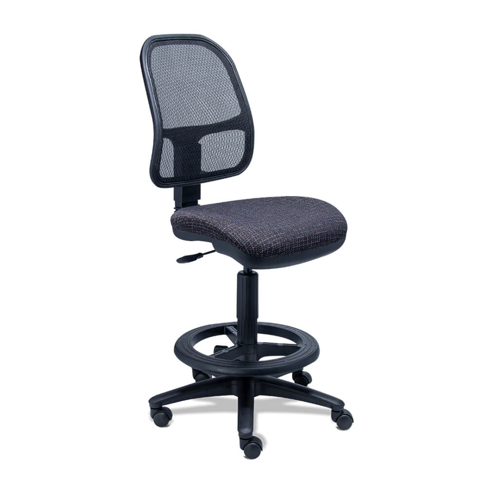 Requiez Silla Trabajo Banco Alto Tipo Cajero RS-490/45 Base Estrella Nylon - RS-490/45 - Requiez - NOGAL BEAT - Silla para oficina