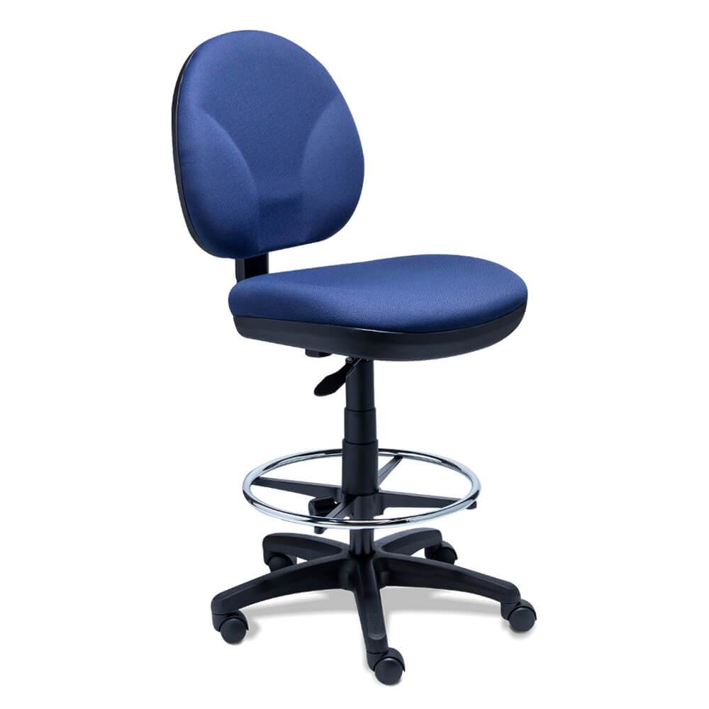 Requiez Silla Trabajo Version Banco Alto Descansa Pies RS-500/40 Base Estrella Nylon Acero - RS-500/40 - Requiez - NOGAL BEAT - Silla para oficina