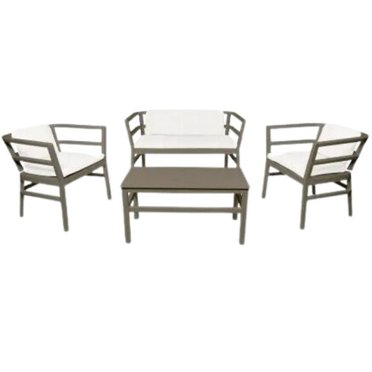 SET RESOL CLICK - CLACK | Set Sala Ocasional para Terraza | Inyectado Polipropileno | Interior + Exterior - 04431 - Resol - NOGAL BEAT - Sillon