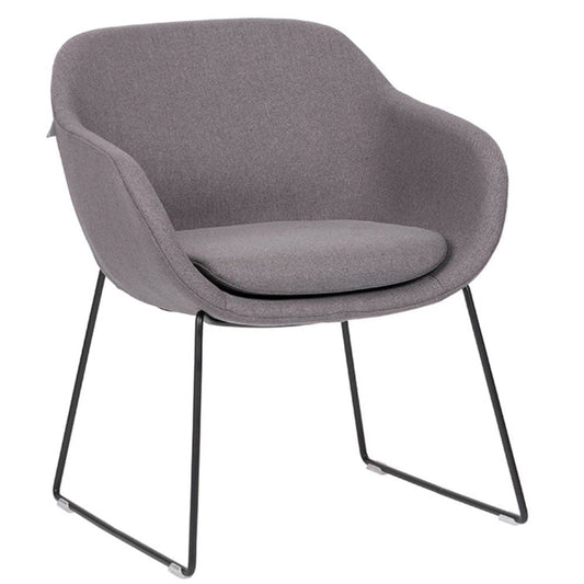 SILLA BRATTI ZEN TRINEO | Silla Ocasional Decorativa | Base Negro | Cuerpo Poliuretano | Tapiz Tela | Interior - Zen Trineo - Bratti - NOGAL BEAT - Sillas