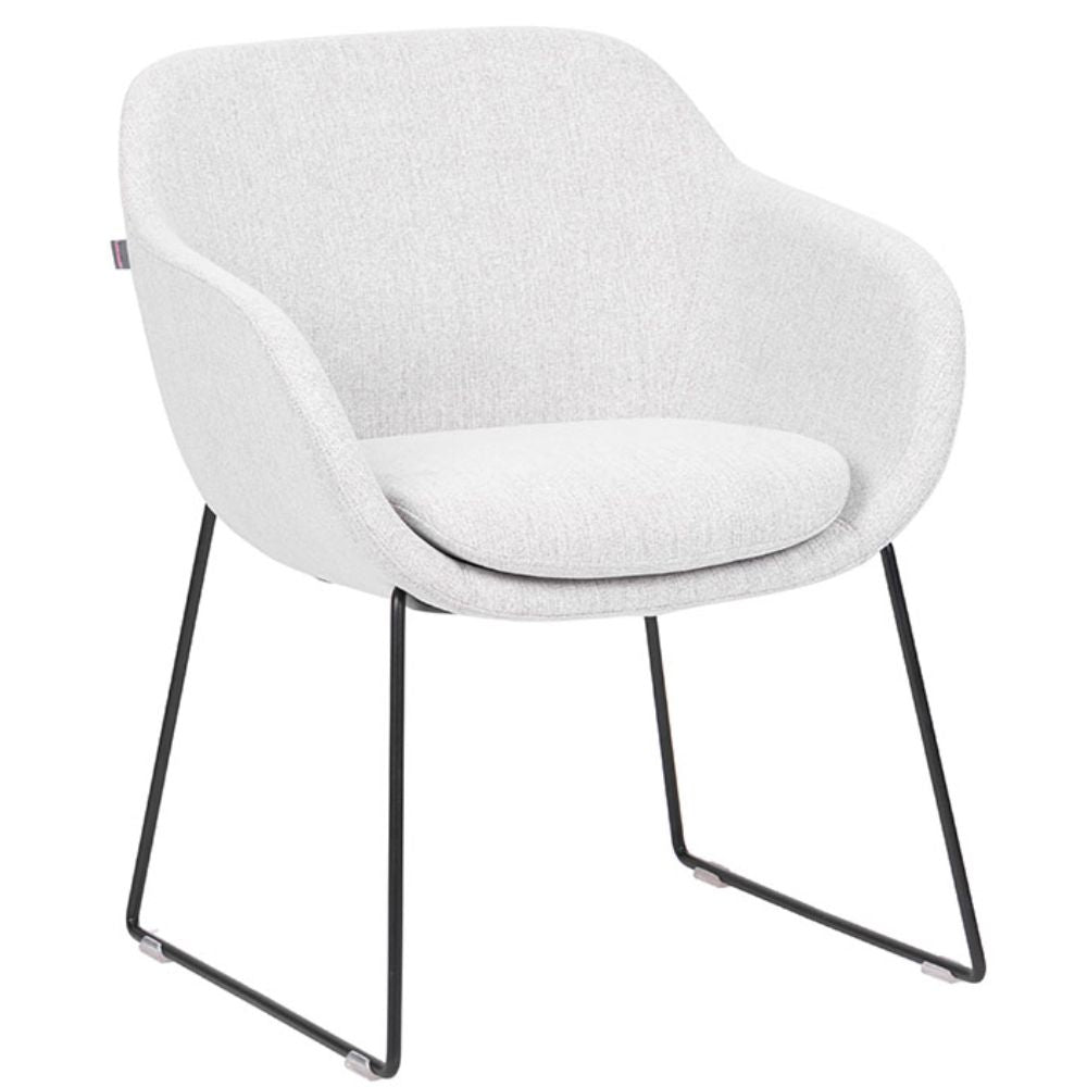 SILLA BRATTI ZEN TRINEO | Silla Ocasional Decorativa | Base Negro | Cuerpo Poliuretano | Tapiz Tela | Interior - Zen Trineo - Bratti - NOGAL BEAT - Sillas