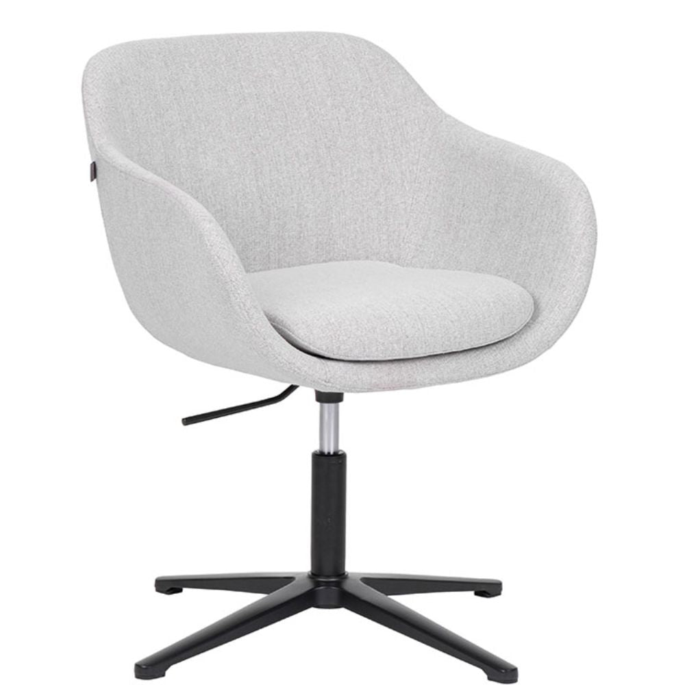 SILLA BRATTI ZEN BASE ALUMINIO | Silla Ocasional Decorativa | Base Negro | Cuerpo Poliuretano | Tapiz Tela | Interior - Zen Base Aluminio - Bratti - NOGAL BEAT - Sillas