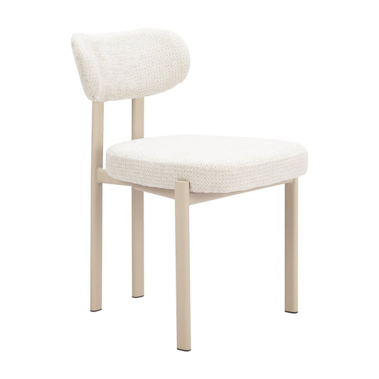 Silla Comercial para Bistró - ZUO AUREA - Gris Claro - Asiento y Respaldo Tapizados en Tejido Texturizado - 110861 - Zuo - NOGAL BEAT - Silla Comercial Interior
