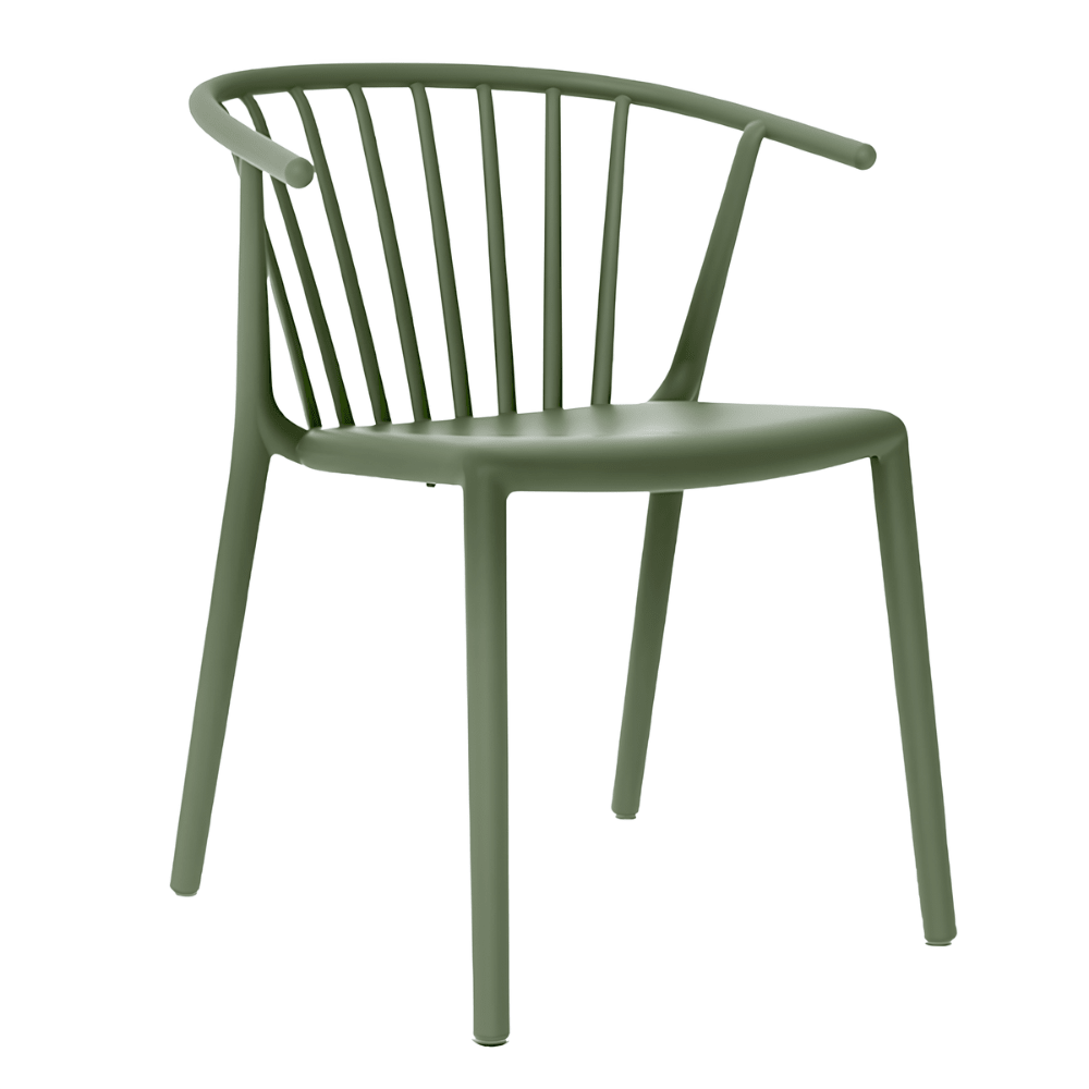 Silla Comercial para Cafetería Protección UV - RESOL WOODY - Varios Colores - Asiento y Respaldo en Polipropileno - 4150 - Resol - NOGAL BEAT - Sillas