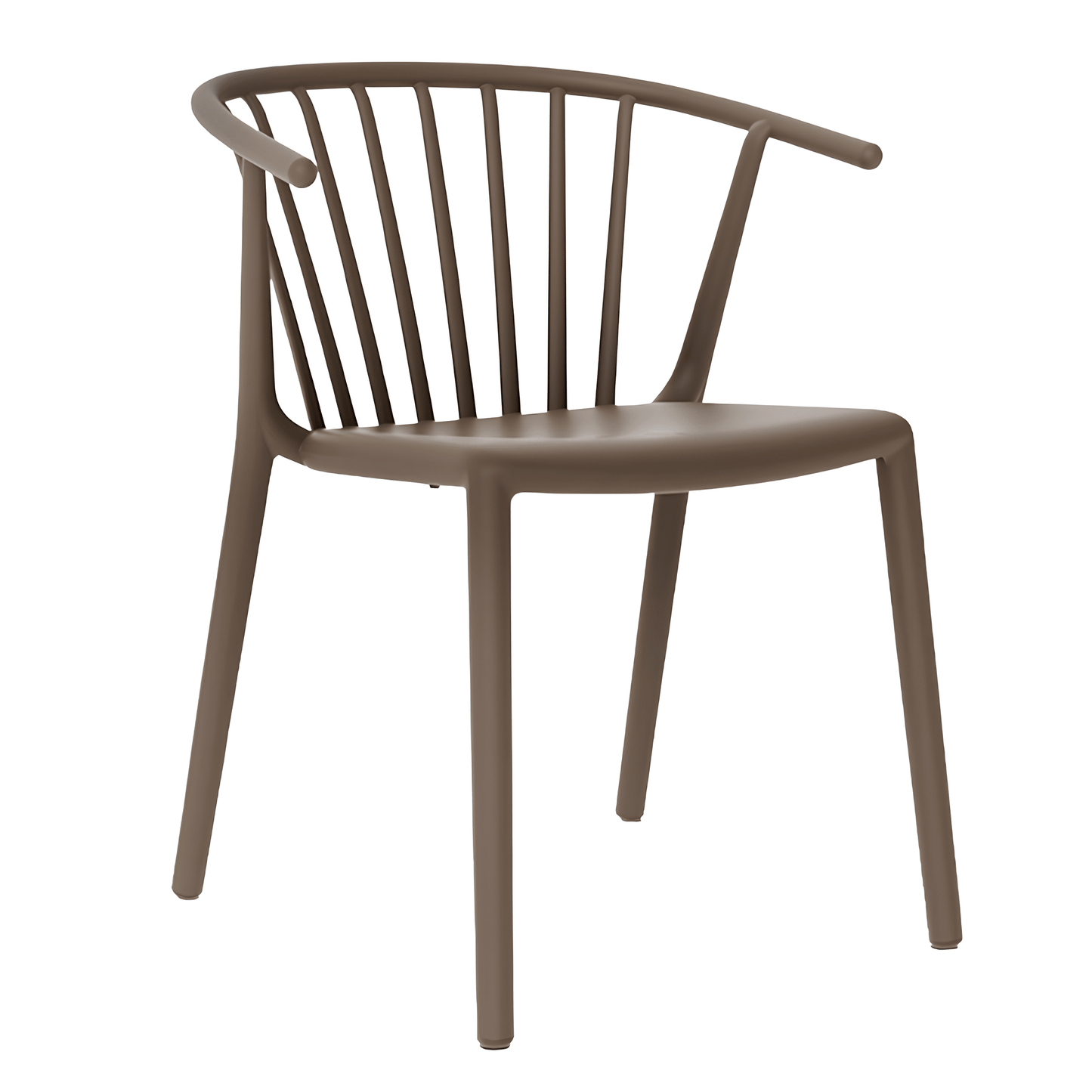 Silla Comercial para Cafetería Protección UV - RESOL WOODY - Varios Colores - Asiento y Respaldo en Polipropileno - 4149 - Resol - NOGAL BEAT - Sillas