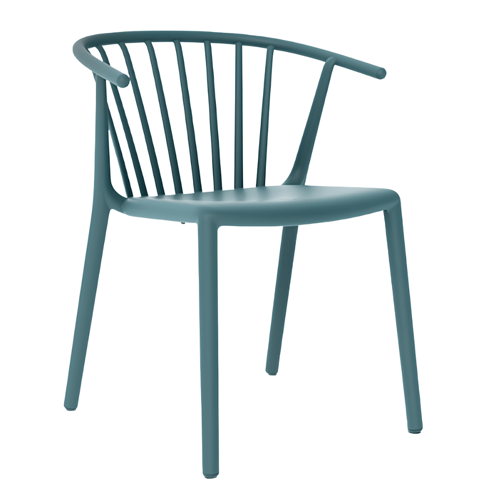 Silla Comercial para Cafetería Protección UV - RESOL WOODY - Varios Colores - Asiento y Respaldo en Polipropileno - 4152 - Resol - NOGAL BEAT - Sillas