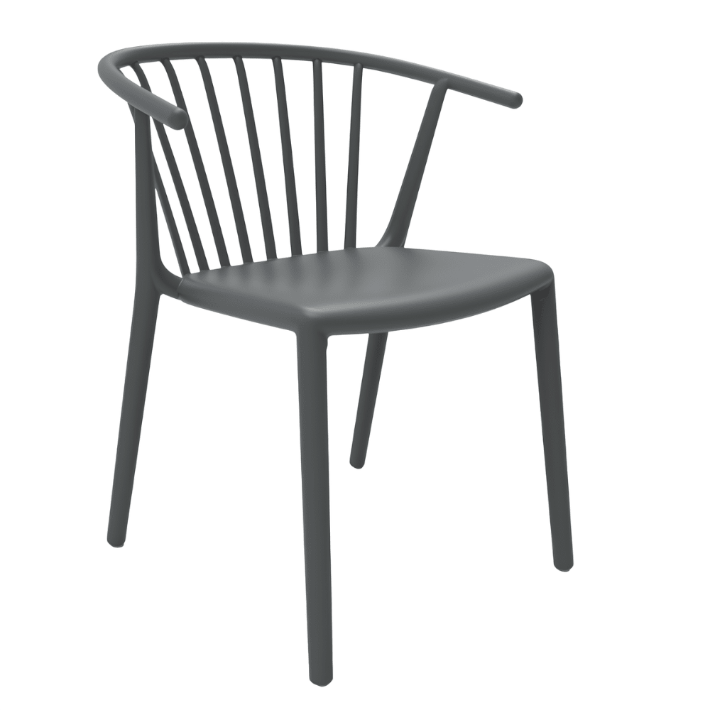 Silla Comercial para Cafetería Protección UV - RESOL WOODY - Varios Colores - Asiento y Respaldo en Polipropileno - 4151 - Resol - NOGAL BEAT - Sillas