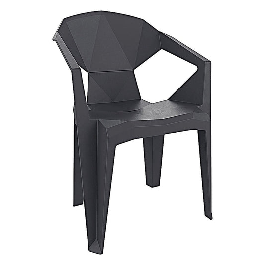 Silla Comercial para Cafetería y Comedor al Aire Libre Monobloc - RESOL DELTA - Varios Colores - Apilable con 4 Puntas y Protección UV - 03888 - Resol - NOGAL BEAT - Silla Comercial Exterior