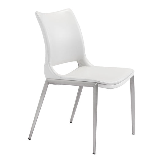 Silla Comercial para Cafetería - ZUO ACE 54x56 101279 - Varios Colores - Asiento y Respaldo Tapizados en Piel Sintética - 101279 - Zuo - NOGAL BEAT - Silla Comercial Interior