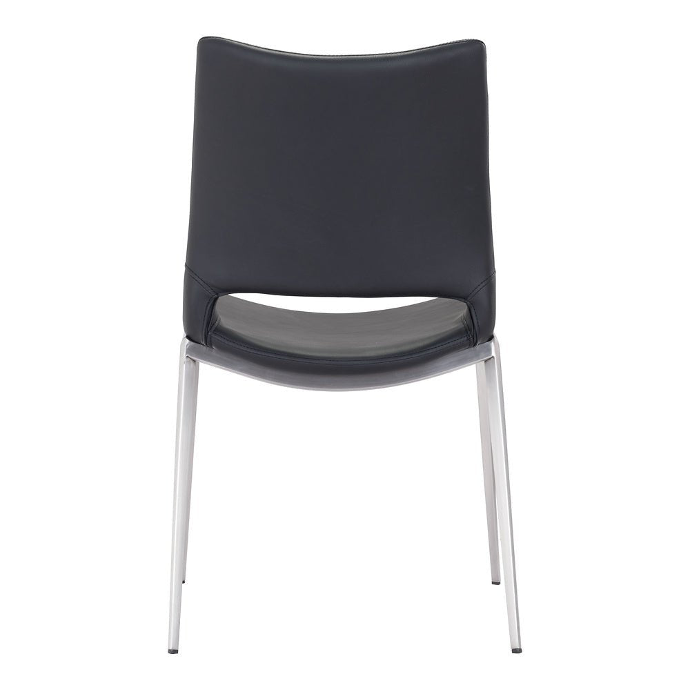Silla Comercial para Cafetería - ZUO ACE 54x56 101280 - Varios Colores - Asiento y Respaldo Tapizados en Piel Sintética - 101280 - Zuo - NOGAL BEAT - Silla Comercial Interior
