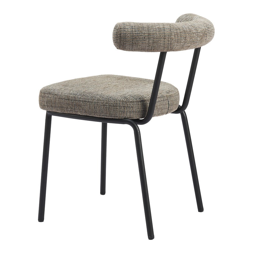 Silla Comercial para Cafetería - ZUO KEDE - Verde Tweed - Asiento y Respaldo Tapizados - 110098 - Zuo - NOGAL BEAT - Silla Comercial Interior