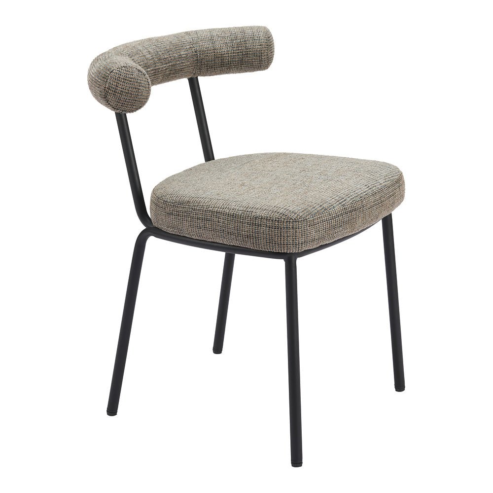 Silla Comercial para Cafetería - ZUO KEDE - Verde Tweed - Asiento y Respaldo Tapizados - 110098 - Zuo - NOGAL BEAT - Silla Comercial Interior