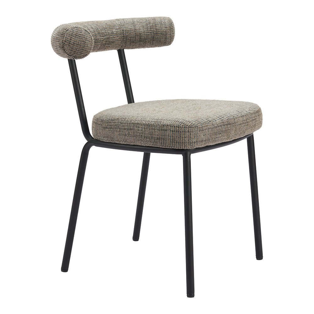 Silla Comercial para Cafetería - ZUO KEDE - Verde Tweed - Asiento y Respaldo Tapizados - 110098 - Zuo - NOGAL BEAT - Silla Comercial Interior