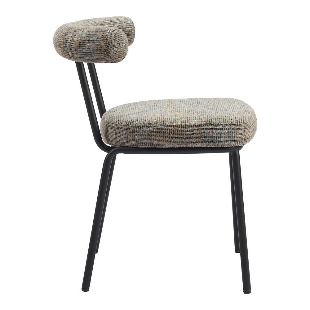 Silla Comercial para Cafetería - ZUO KEDE - Verde Tweed - Asiento y Respaldo Tapizados - 110098 - Zuo - NOGAL BEAT - Silla Comercial Interior