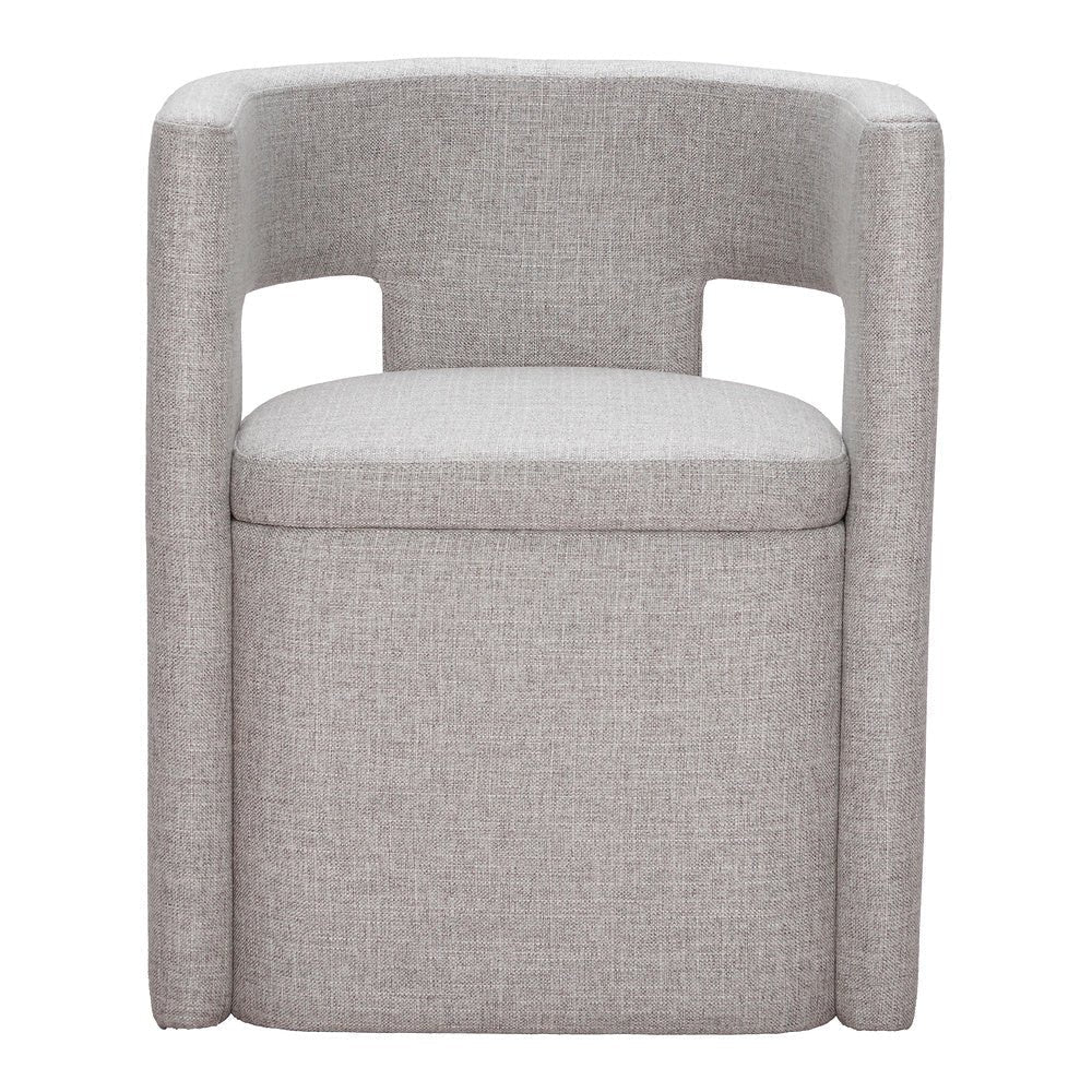 Silla Comercial para Cafetería - ZUO PAPUA - Gris - Asiento y Estructura en Tela de Alto Desempeño 100% Poliéster - 109993 - Zuo - NOGAL BEAT - Silla Comercial Interior
