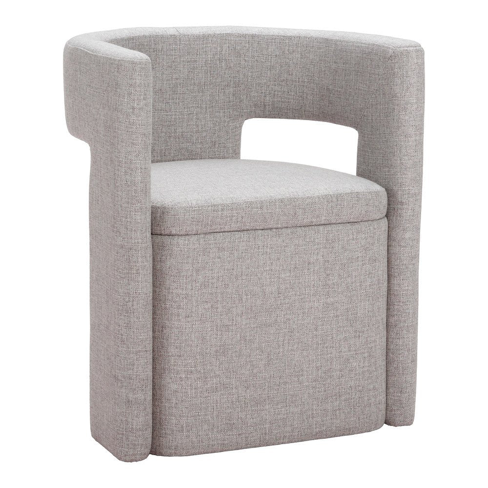 Silla Comercial para Cafetería - ZUO PAPUA - Gris - Asiento y Estructura en Tela de Alto Desempeño 100% Poliéster - 109993 - Zuo - NOGAL BEAT - Silla Comercial Interior