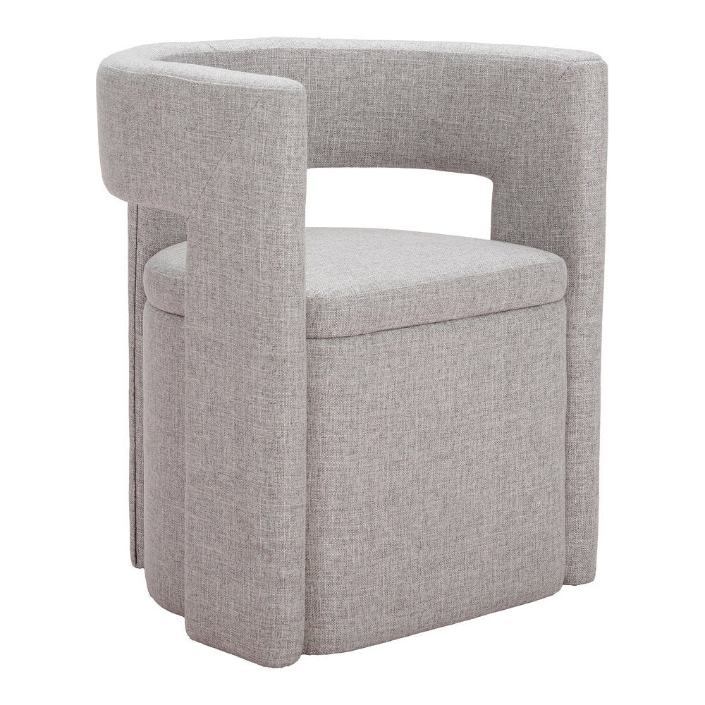 Silla Comercial para Cafetería - ZUO PAPUA - Gris - Asiento y Estructura en Tela de Alto Desempeño 100% Poliéster - 109993 - Zuo - NOGAL BEAT - Silla Comercial Interior