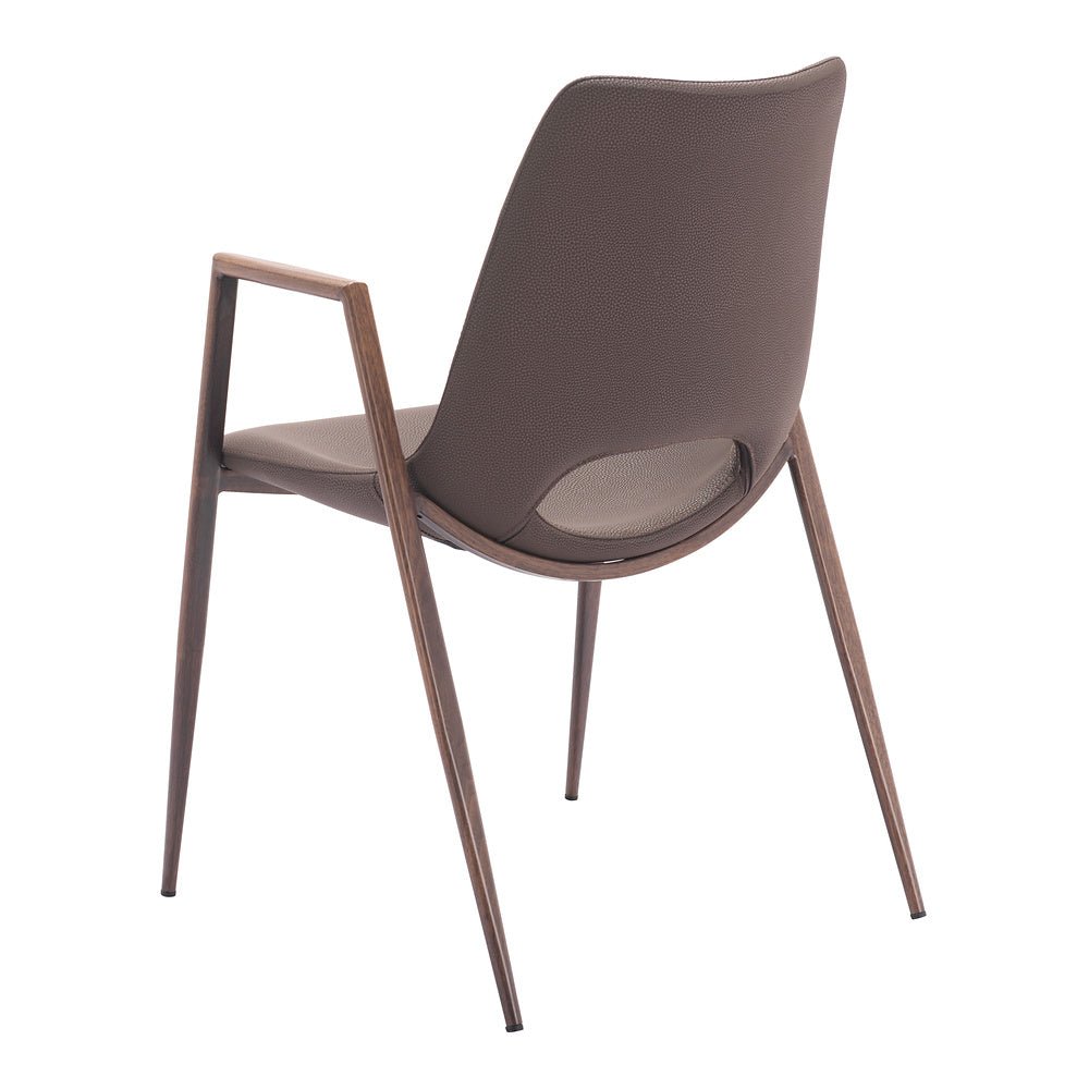 Silla Comercial para Desayunador - ZUO DESI 55x59 109730 - Varios Colores - Asiento y Respaldo Tapizados en Piel Sintética - 109730 - Zuo - NOGAL BEAT - Silla Comercial Interior