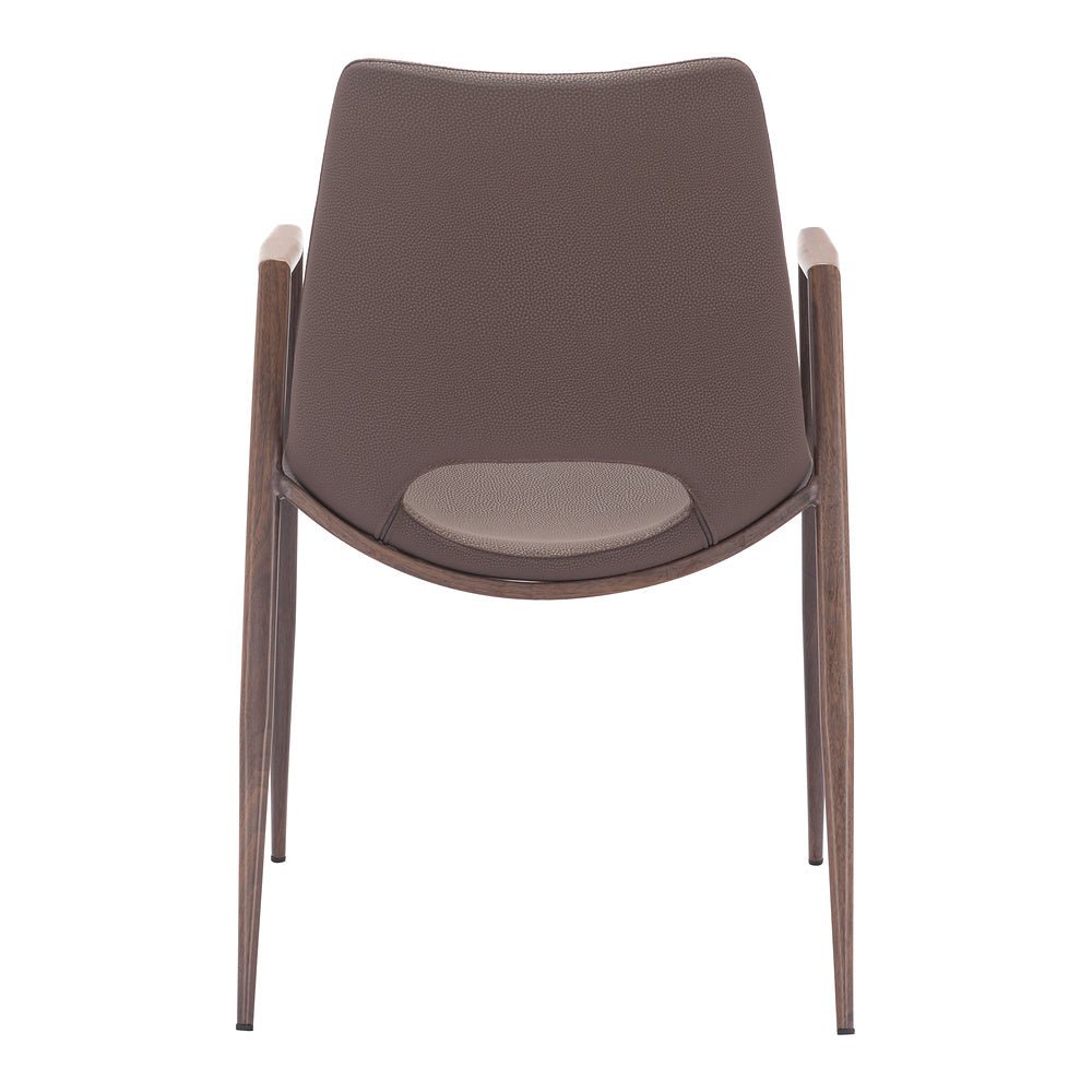 Silla Comercial para Desayunador - ZUO DESI 55x59 109730 - Varios Colores - Asiento y Respaldo Tapizados en Piel Sintética - 109730 - Zuo - NOGAL BEAT - Silla Comercial Interior