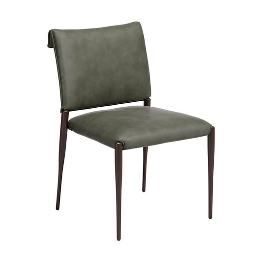 Silla Comercial para Desayunador - ZUO FREESIA - Varios Colores - Asiento y Respaldo Tapizados en Piel Sintética - 111150 - Zuo - NOGAL BEAT - Silla Comercial Interior