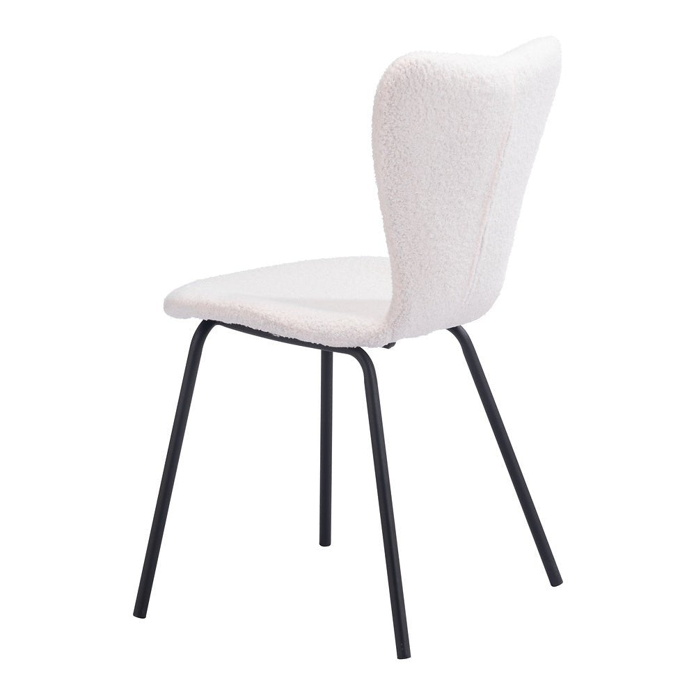 Silla Comercial para Desayunador - ZUO THIBIDEAUX - Varios Colores - Asiento y Respaldo Tapizados en Tela Tipo Borrego - 109658 - Zuo - NOGAL BEAT - Silla Comercial Interior