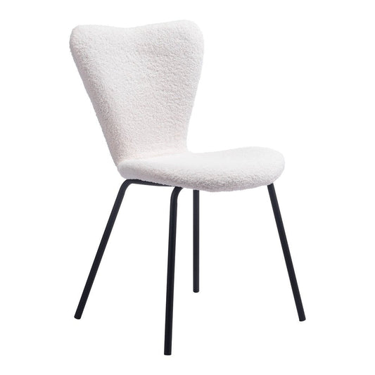 Silla Comercial para Desayunador - ZUO THIBIDEAUX - Varios Colores - Asiento y Respaldo Tapizados en Tela Tipo Borrego - 109658 - Zuo - NOGAL BEAT - Silla Comercial Interior