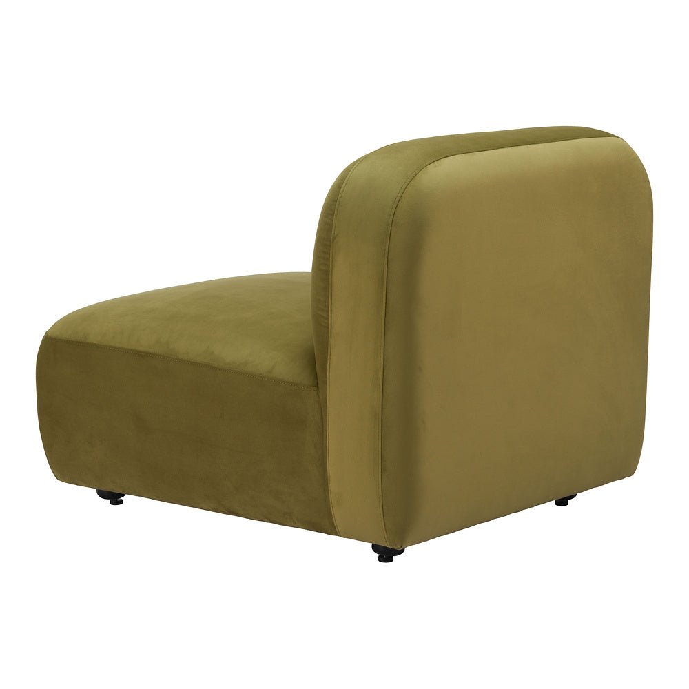 Silla Comercial para Food Court - ZUO BIAK MIDDLE - Verde - Asiento y Respaldo Tapizados en Tela Tipo Terciopelo - 109997 - Zuo - NOGAL BEAT - Silla Comercial Interior