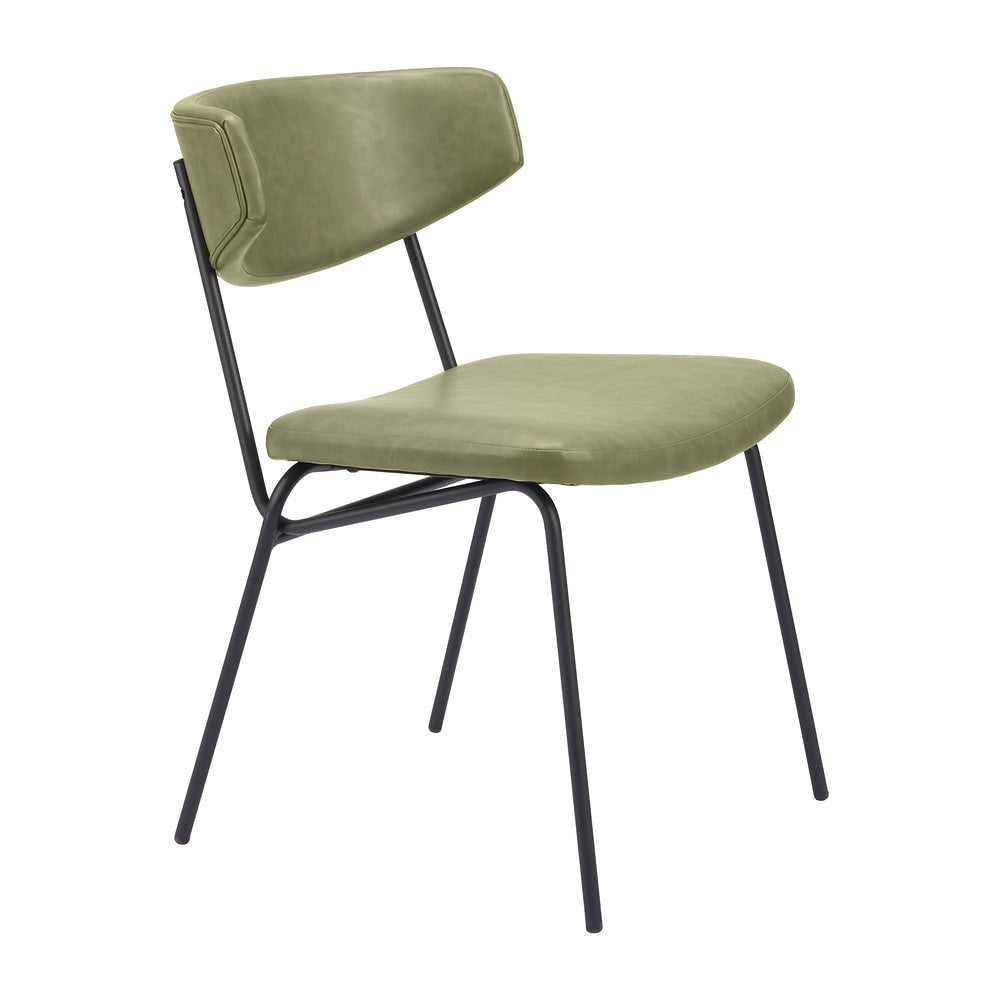 Silla Comercial para Food Court - ZUO CHARON - Varios Colores - Asiento y Respaldo Tapizados en Piel Sintética - 111089 - Zuo - NOGAL BEAT - Silla Comercial Interior