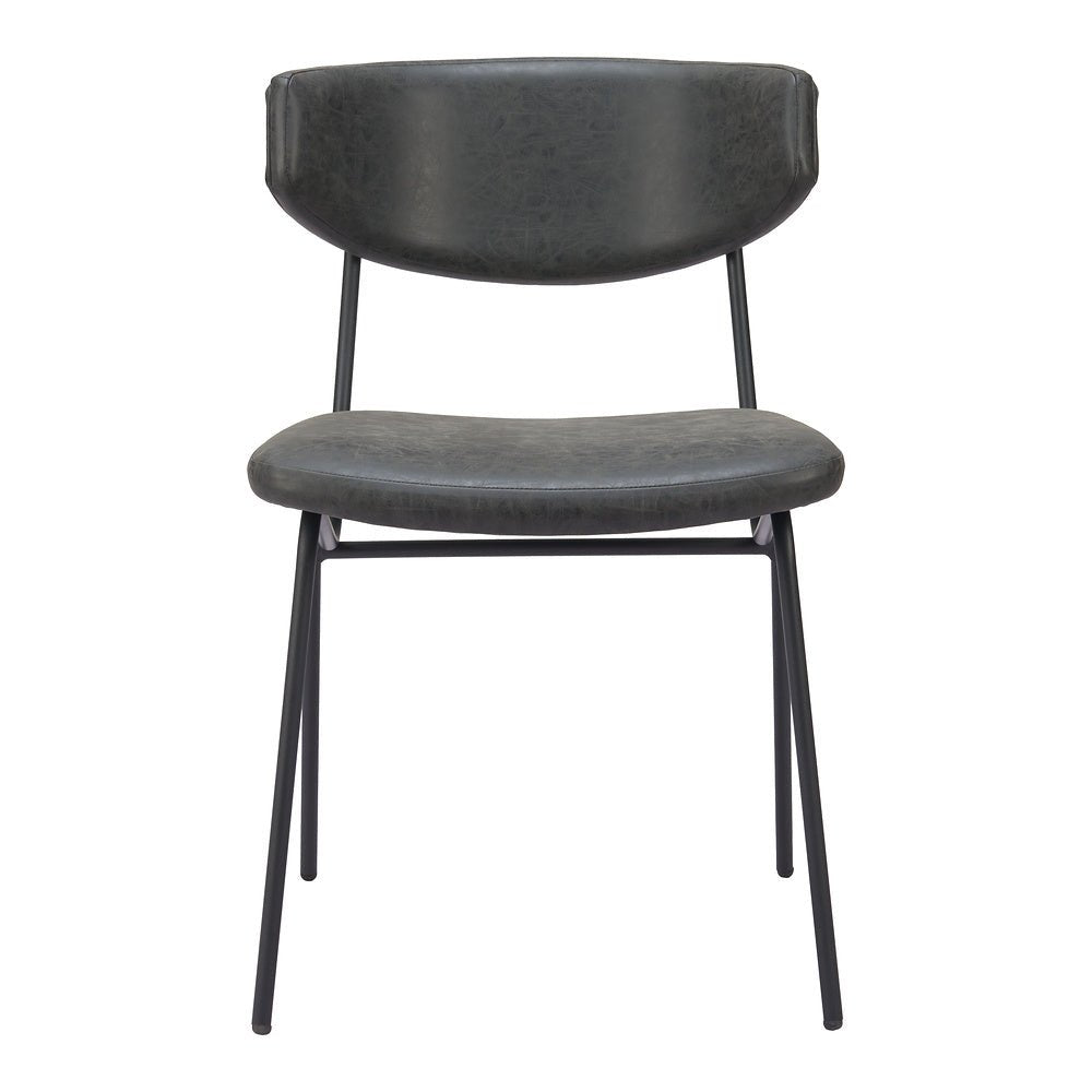 Silla Comercial para Food Court - ZUO CHARON - Varios Colores - Asiento y Respaldo Tapizados en Piel Sintética - 110259 - Zuo - NOGAL BEAT - Silla Comercial Interior