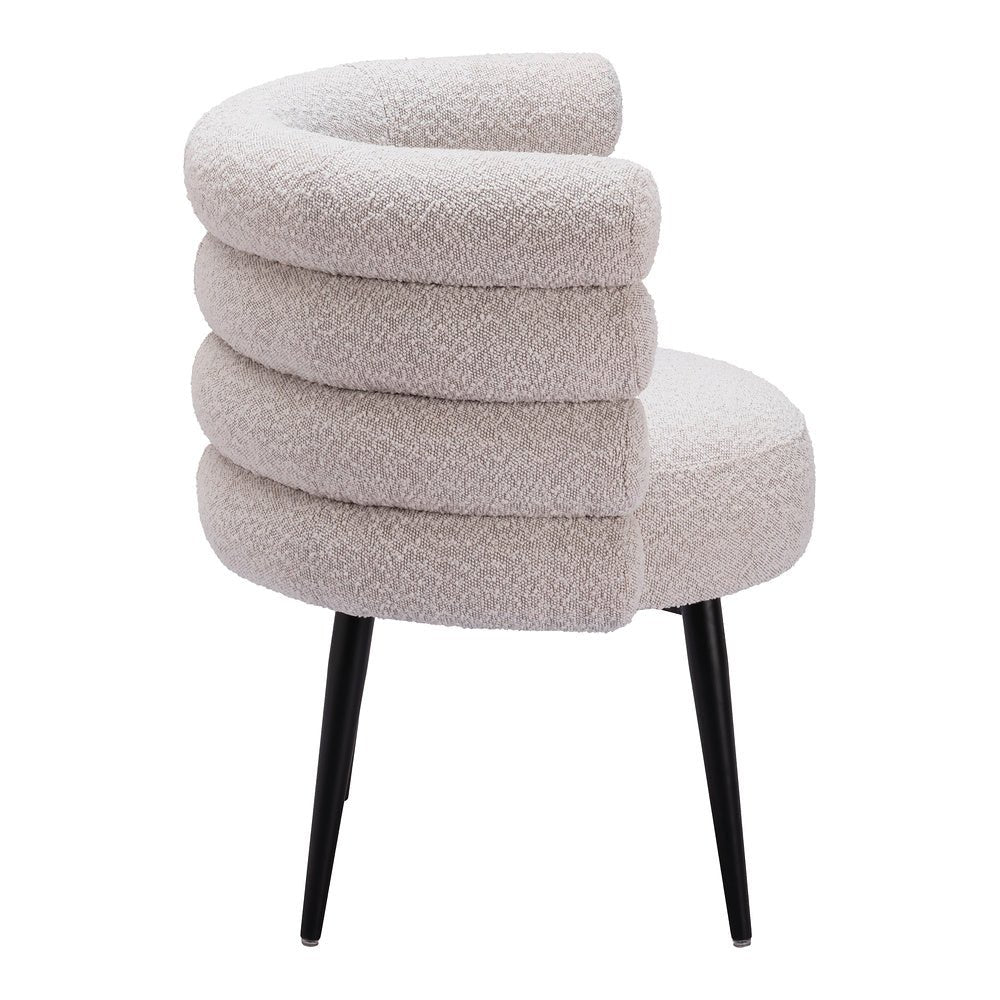 Silla Comercial para Food Court - ZUO GRENA - Gris Neblina - Asiento y Respaldo Tapizados en Tejido Texturizado - 110005 - Zuo - NOGAL BEAT - Silla Comercial Interior