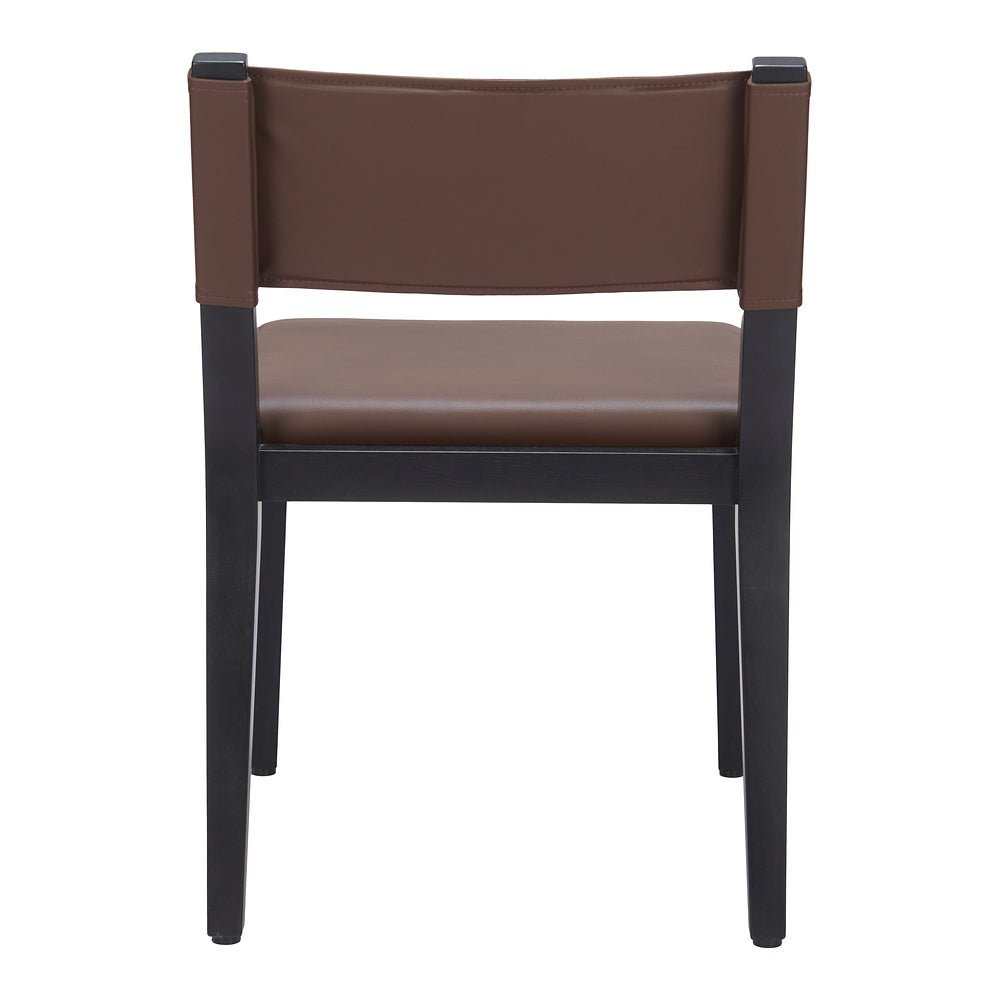 Silla Comercial para Food Court - ZUO ROXAS - Café - Asiento y Respaldo Tapizados en Piel Sintética - 109979 - Zuo - NOGAL BEAT - Silla Comercial Interior