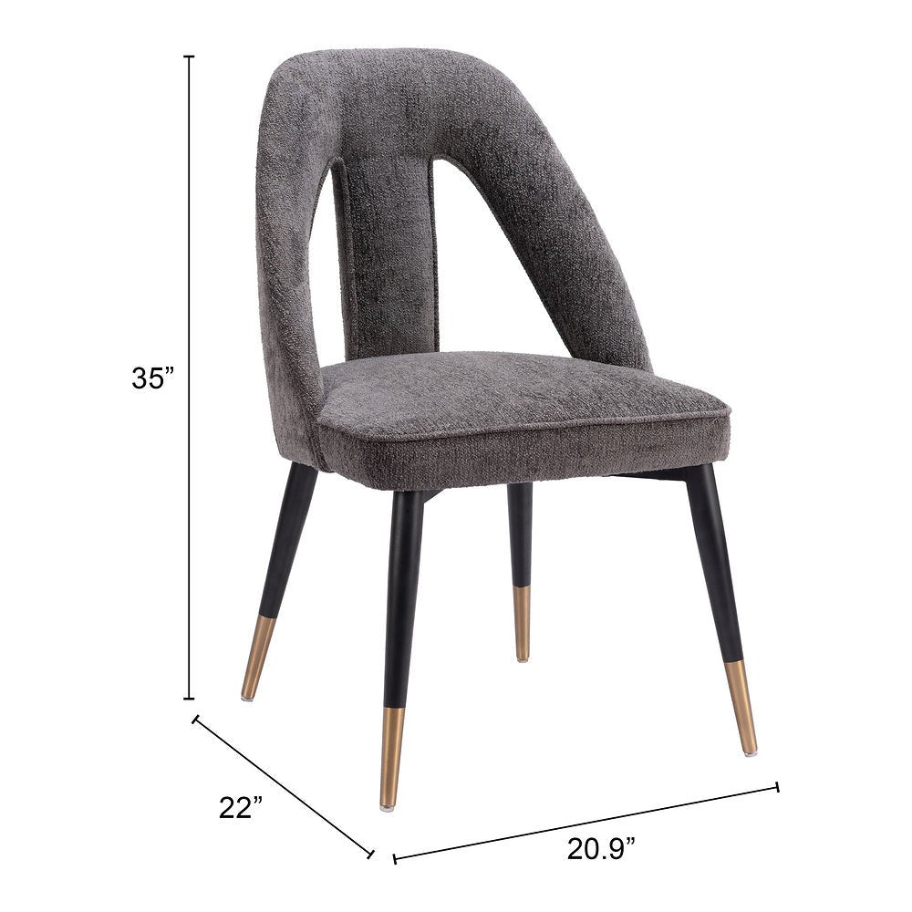 Silla Comercial para Hotel - ZUO ARTUS - Varios Colores - Asiento y Respaldo Tapizados en Tejido Texturizado - 110003 - Zuo - NOGAL BEAT - Silla Comercial Interior