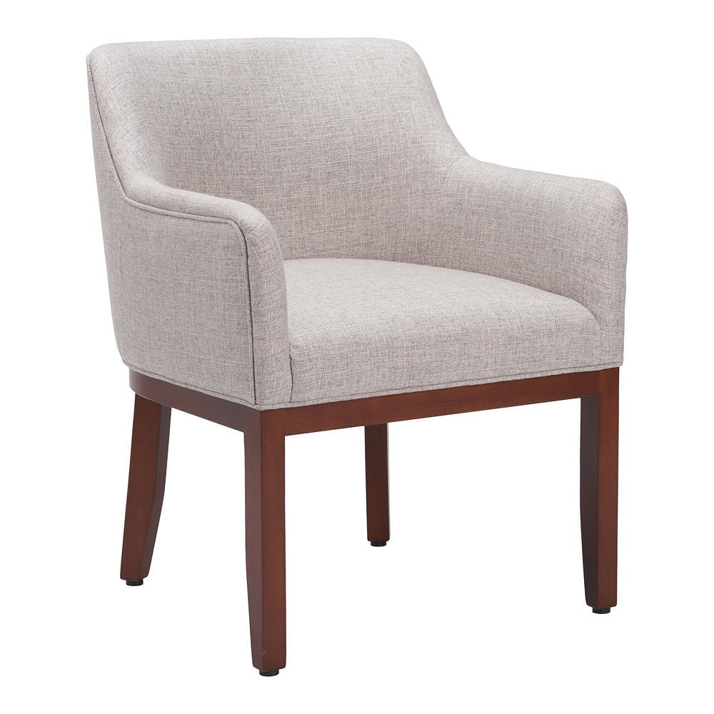 Silla Comercial para Hotel - ZUO BERBERA - Gris - Asiento y Respaldo Tapizados - 109977 - Zuo - NOGAL BEAT - Silla Comercial Interior