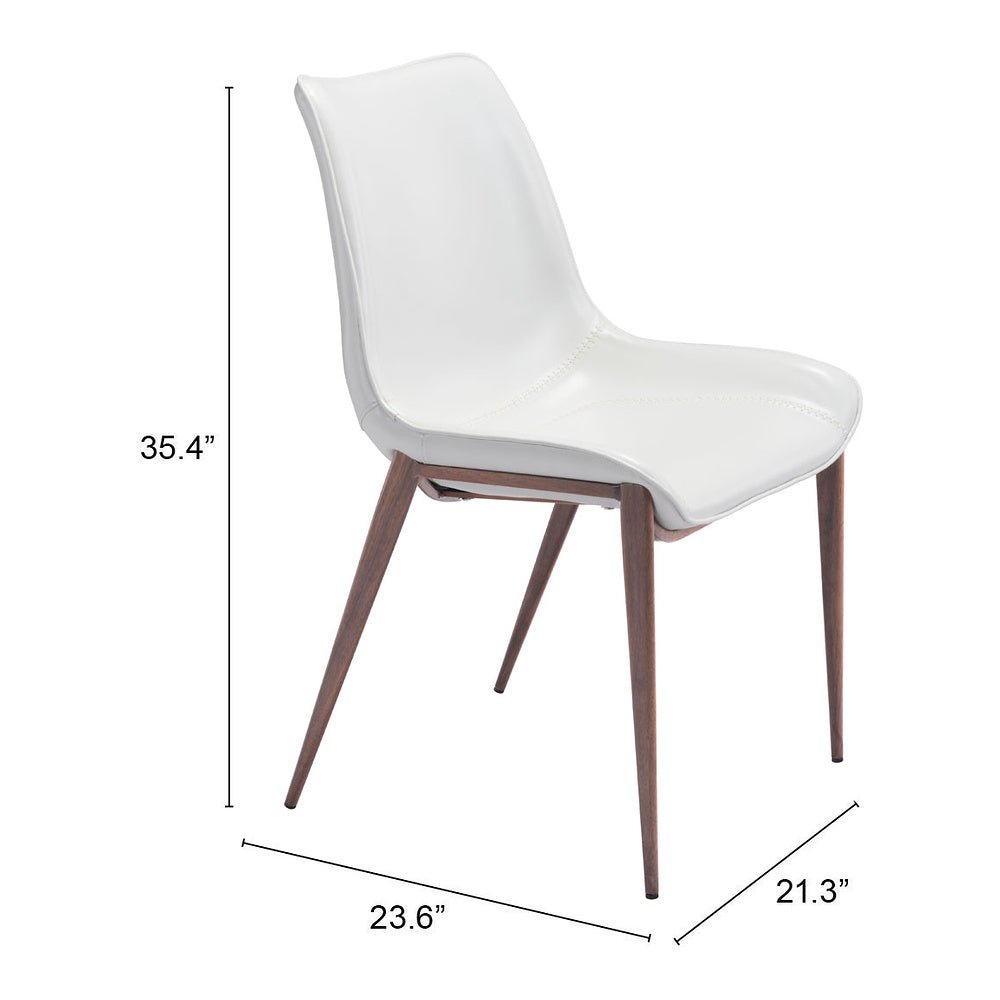 Silla Comercial para Hotel - ZUO MAGNUS - Varios Colores - Asiento y Respaldo Tapizados en Piel Sintética - 101273 - Zuo - NOGAL BEAT - Silla Comercial Interior