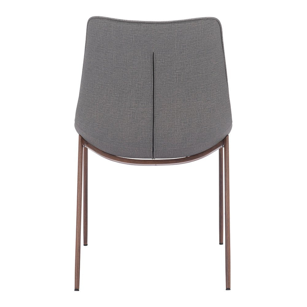 Silla Comercial para Hotel - ZUO MAGNUS - Varios Colores - Asiento y Respaldo Tapizados en Piel Sintética - 109934 - Zuo - NOGAL BEAT - Silla Comercial Interior