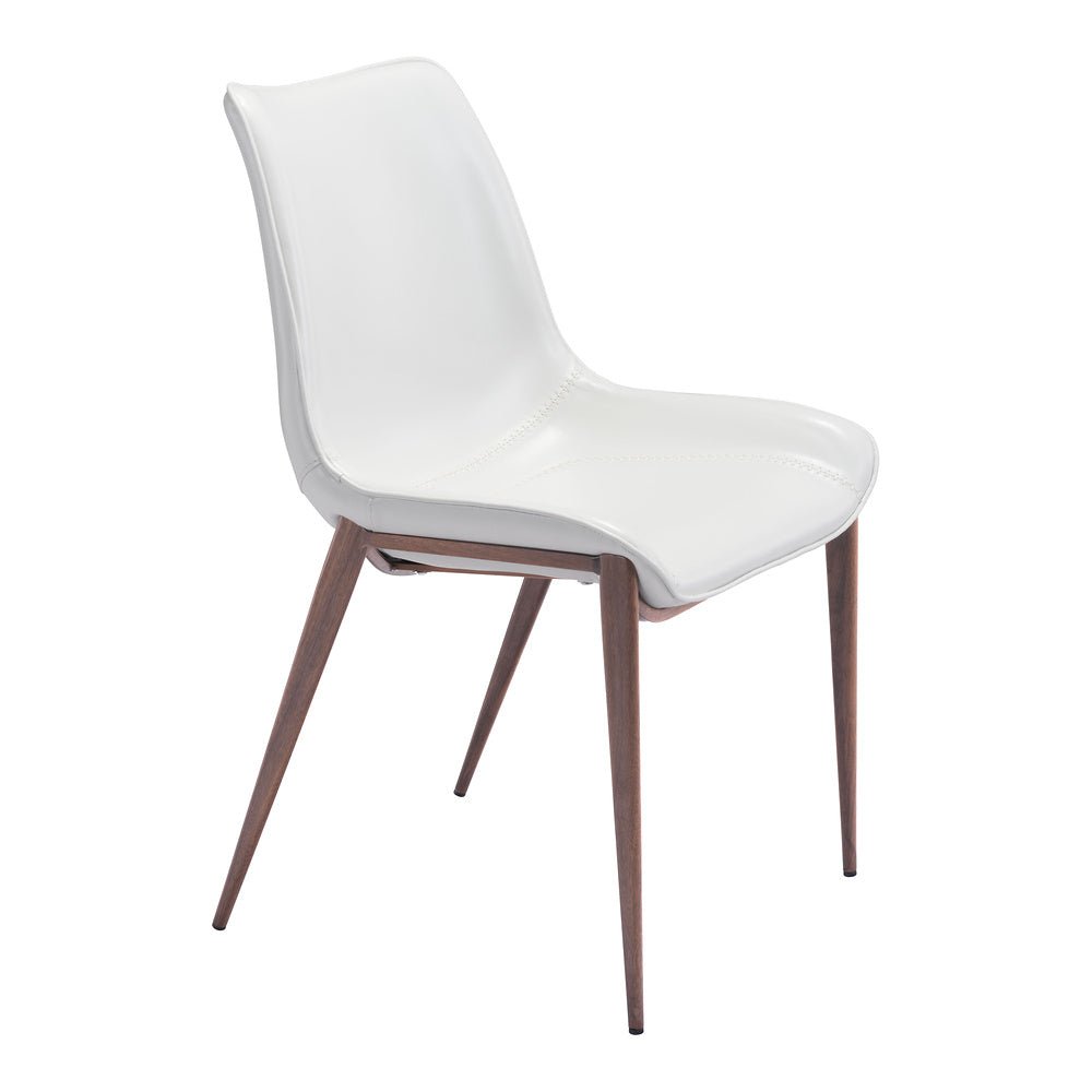 Silla Comercial para Hotel - ZUO MAGNUS - Varios Colores - Asiento y Respaldo Tapizados en Piel Sintética - 101273 - Zuo - NOGAL BEAT - Silla Comercial Interior