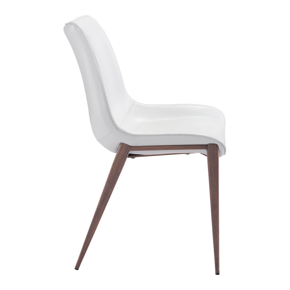 Silla Comercial para Hotel - ZUO MAGNUS - Varios Colores - Asiento y Respaldo Tapizados en Piel Sintética - 101273 - Zuo - NOGAL BEAT - Silla Comercial Interior
