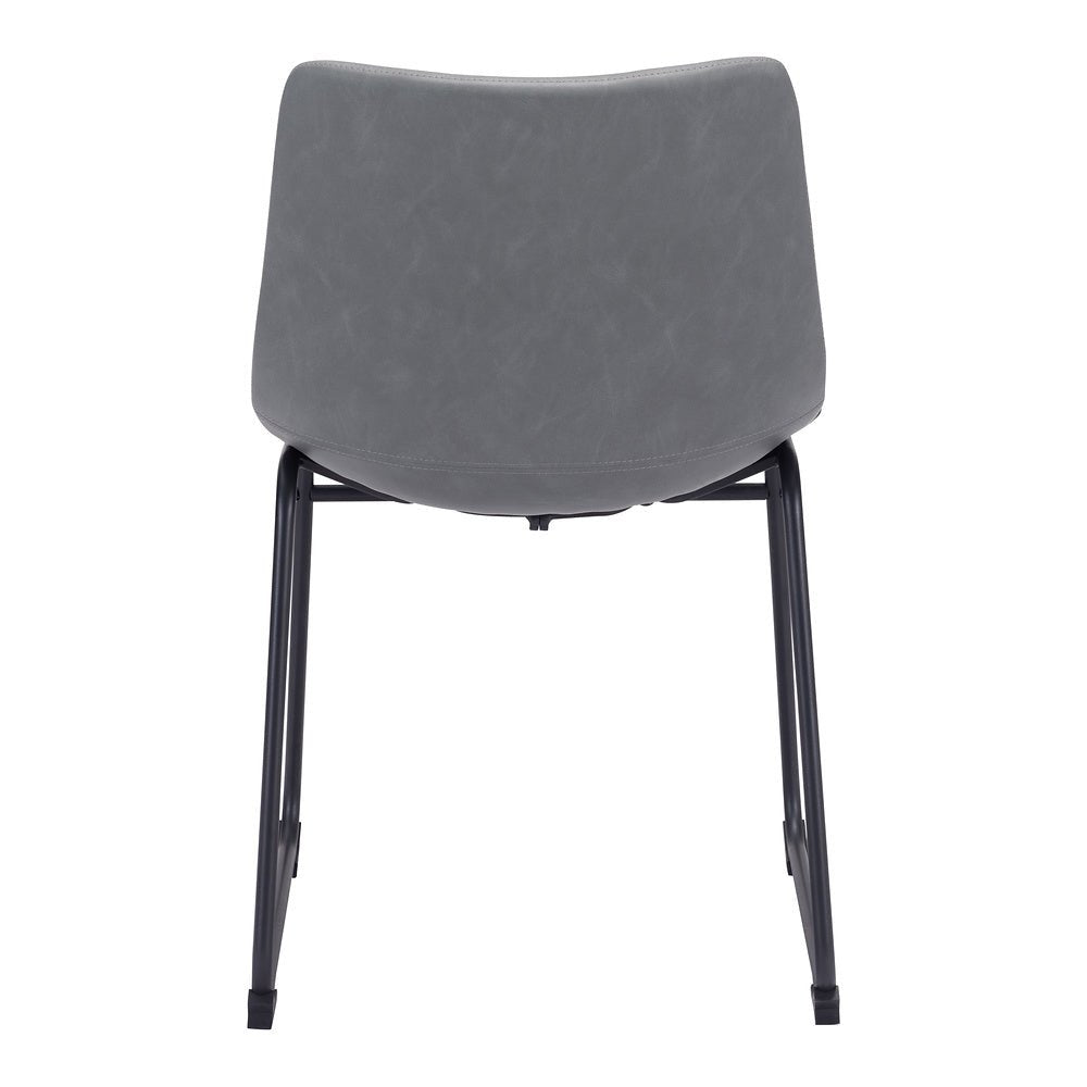 Silla Comercial para Hotel - ZUO SMART - Varios Colores - Asiento y Respaldo Tapizados en Piel Sintética - 101995 - Zuo - NOGAL BEAT - Silla Comercial Interior
