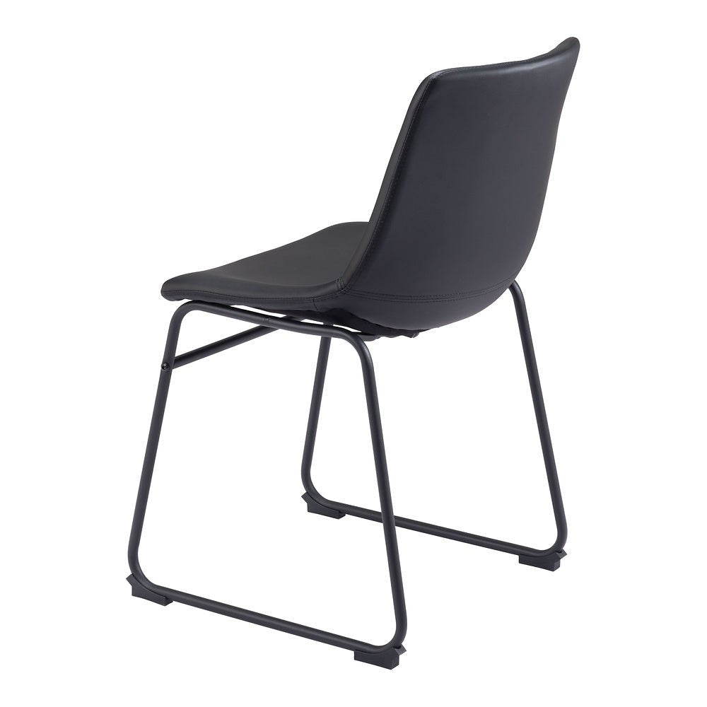 Silla Comercial para Hotel - ZUO SMART - Varios Colores - Asiento y Respaldo Tapizados en Piel Sintética - 109648 - Zuo - NOGAL BEAT - Silla Comercial Interior