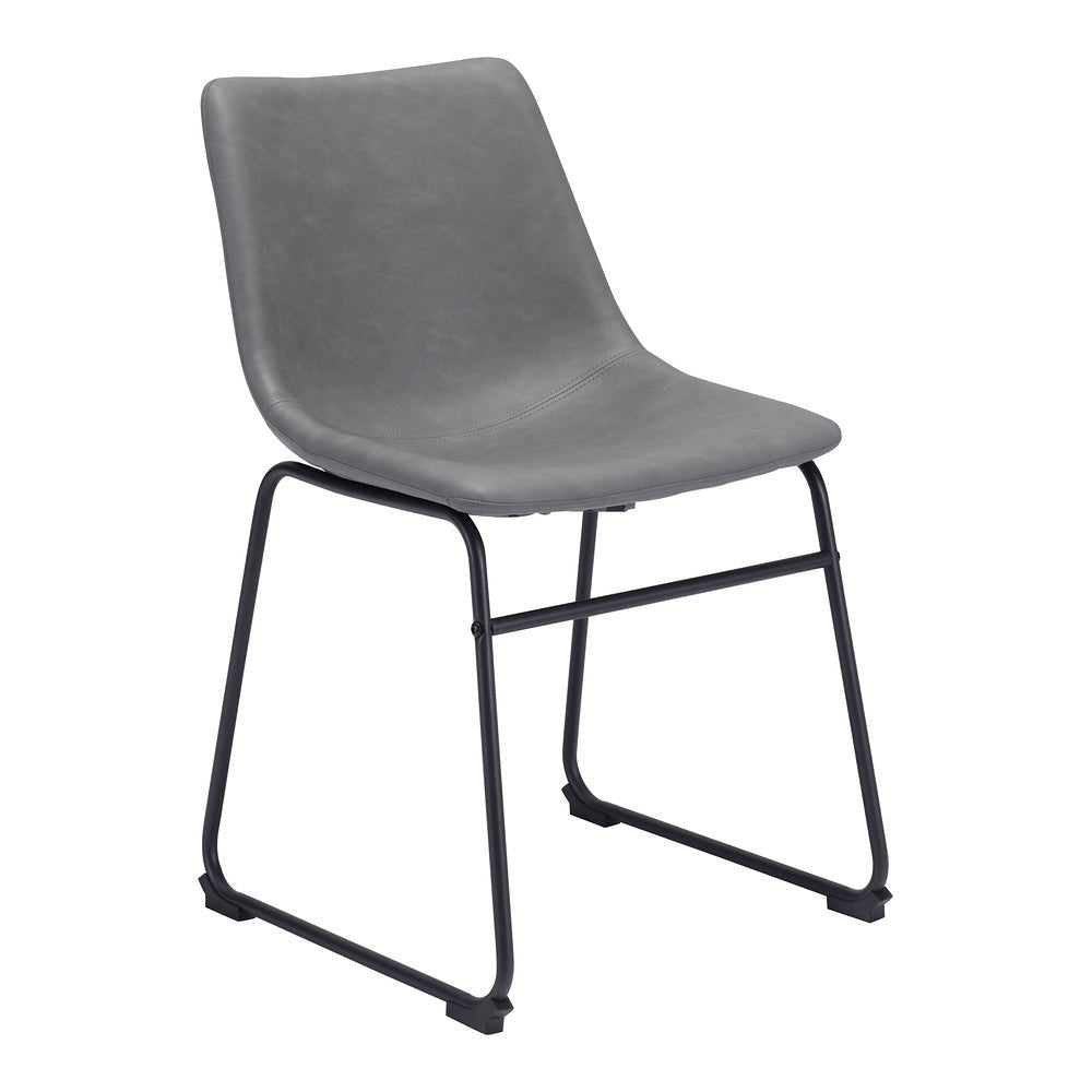 Silla Comercial para Hotel - ZUO SMART - Varios Colores - Asiento y Respaldo Tapizados en Piel Sintética - 101995 - Zuo - NOGAL BEAT - Silla Comercial Interior