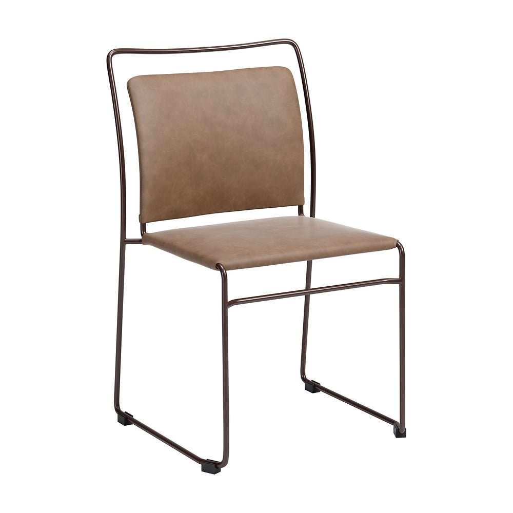 Silla Comercial para Hotel - ZUO VERBENA - Varios Colores - Asiento y Respaldo Tapizados en Piel Sintética - 111159 - Zuo - NOGAL BEAT - Silla Comercial Interior