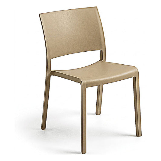 Silla Comercial para Restaurante Protección UV - RESOL FIONA - Varios Colores - Asiento y Respaldo en Polipropileno - 01846 - Resol - NOGAL BEAT - Silla Comercial Exterior