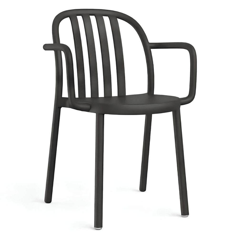 Silla Comercial para Restaurante Protección UV - RESOL SUE ARMCHAIR - Varios Colores - Asiento y Respaldo en Polipropileno - 5174 - Resol - NOGAL BEAT - Sillas