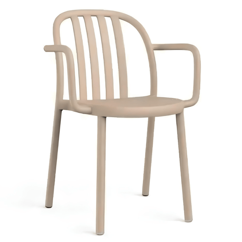 Silla Comercial para Restaurante Protección UV - RESOL SUE ARMCHAIR - Varios Colores - Asiento y Respaldo en Polipropileno - 5175 - Resol - NOGAL BEAT - Sillas