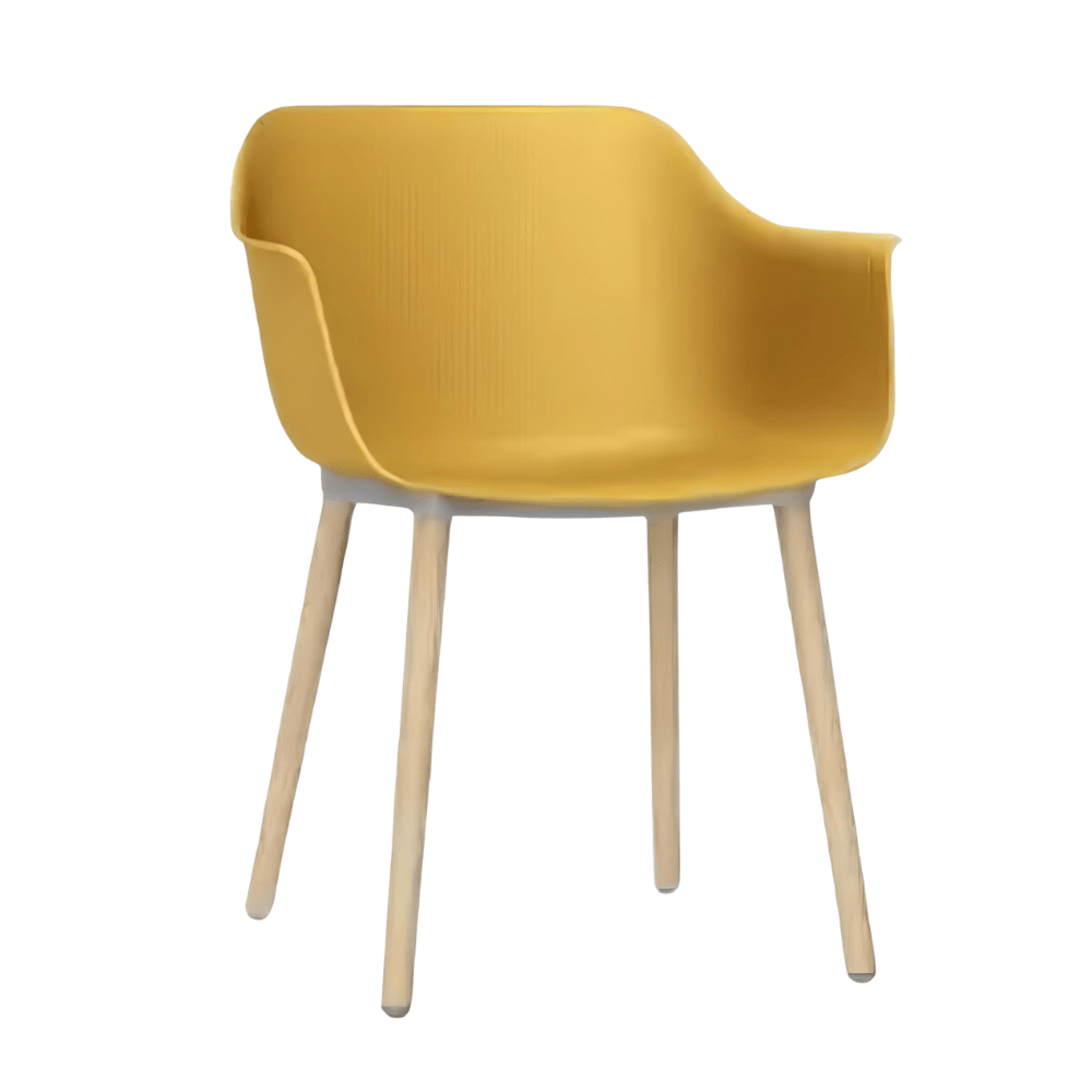Silla Comercial para Restaurante - RESOL SHAPE MADERA - Varios Colores - Asiento y Respaldo en Polipropileno - 5314 - Resol - NOGAL BEAT - Sillas