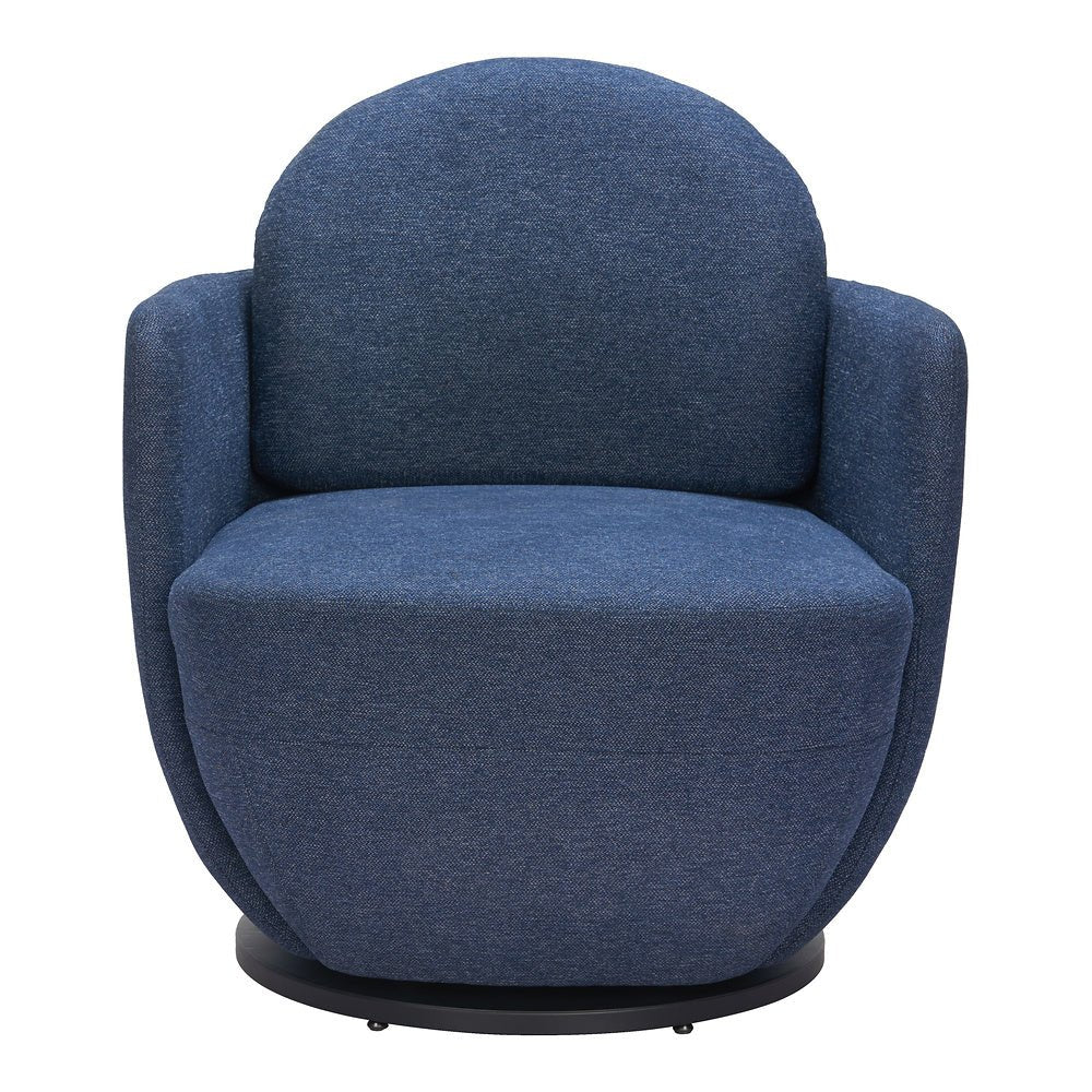 Silla Comercial para Restaurante - ZUO BANT - Azul - Asiento y Respaldo Tapizados en Tejido Texturizado - 110015 - Zuo - NOGAL BEAT - Silla Comercial Interior