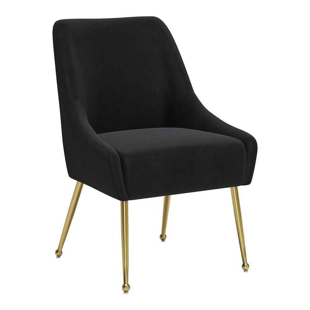 Silla Comercial para Restaurante - ZUO MAXINE - Varios Colores - Asiento y Respaldo Tapizados en Tela Tipo Terciopelo - 109717 - Zuo - NOGAL BEAT - Silla Comercial Interior