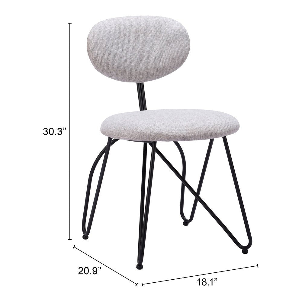 Silla Comercial para Restaurante - ZUO NOVI - Varios Colores - Asiento y Respaldo Tapizados - 110017 - Zuo - NOGAL BEAT - Silla Comercial Interior